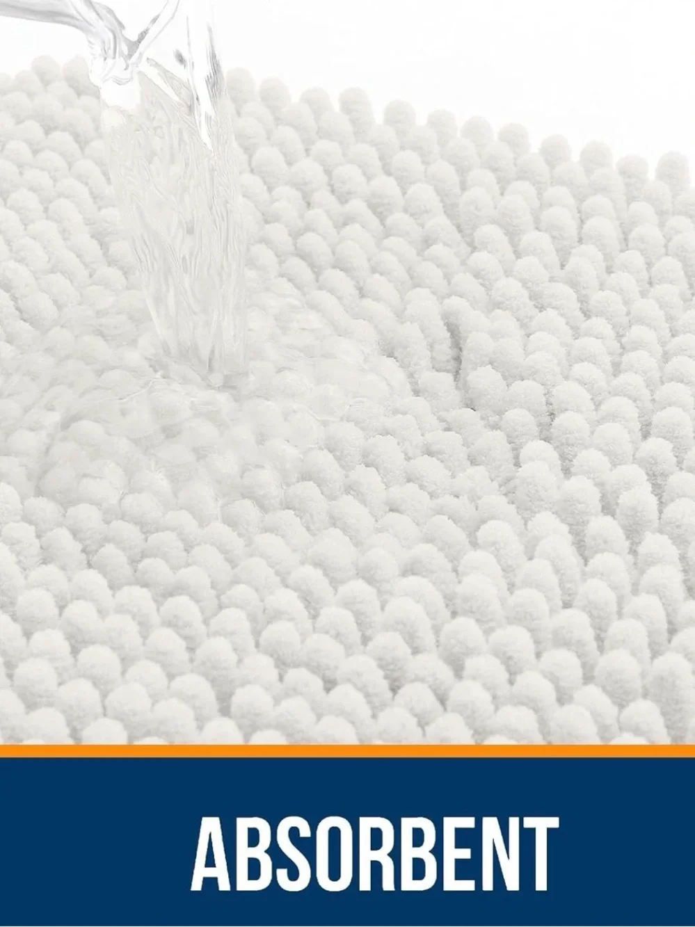 Extra Soft Non-Slip Absorbent Chenille Rug, 30x20”